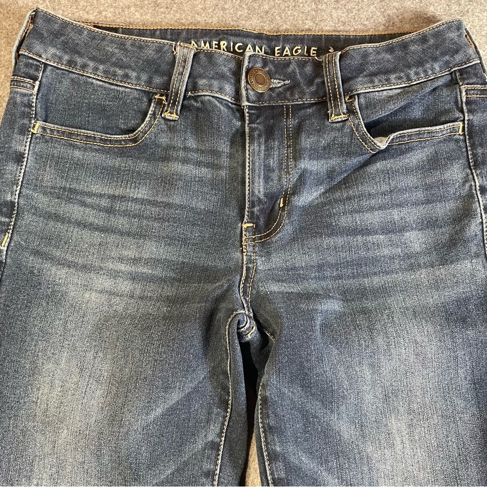 American Eagle 360 Next Level Stretch Jeggings Women’s Size 6 Medium Wash - Picture 2 of 15